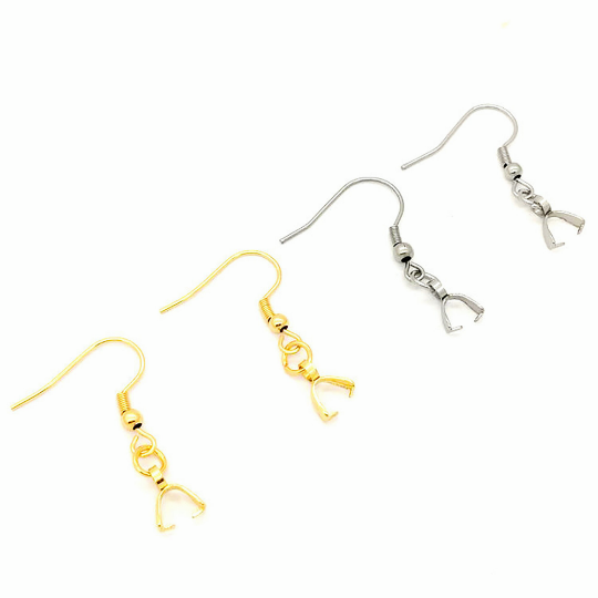 316L Earring Hooks,Stainless Steel Pendant Clasp Earring Hooks Ear Wire Buckle Dangle Earrings for Women Girls Jewelry Making Supplies