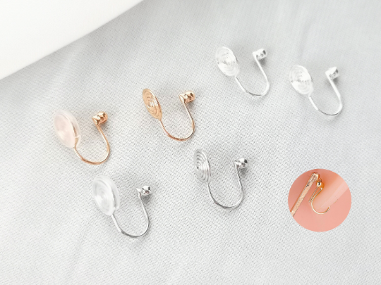 Invisible and painless Earring Converters, 18K Plating,Hypoallergenic,  Pierced to Not Pierced,Change Earring Post to