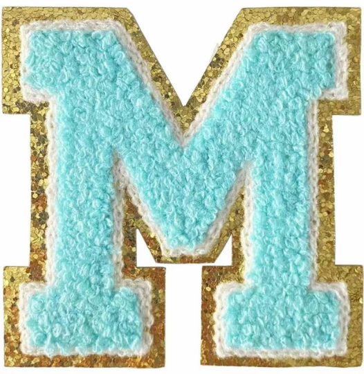 6/12 Letter Patches Iron on Letters for Clothing, 3.14  Letter Patches Iron on Patches Varsity Letter Patches Chenille Letter Patches