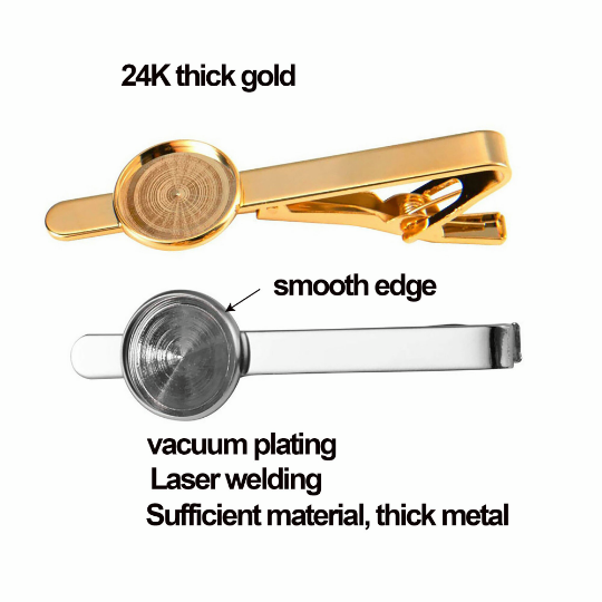 10pcs 18mm Tie Clip bezel| High quality vacuum plating|thickened metal,Wedding Tie Clip,Resin Crafts making,Rsin DIY