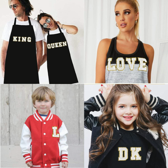 6/12 Letter Patches Iron on Letters for Clothing, 3.14  Letter Patches Iron on Patches Varsity Letter Patches Chenille Letter Patches