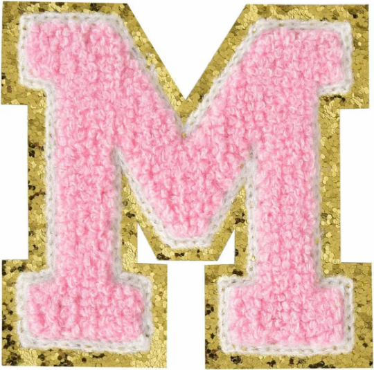 6/12 Letter Patches Iron on Letters for Clothing, 3.14  Letter Patches Iron on Patches Varsity Letter Patches Chenille Letter Patches