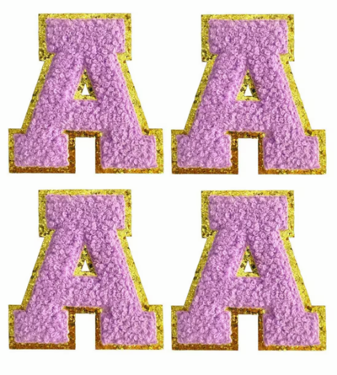 6/12 Letter Patches Iron on Letters for Clothing, 3.14  Letter Patches Iron on Patches Varsity Letter Patches Chenille Letter Patches