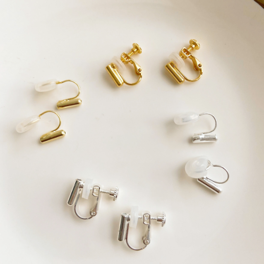 Invisible and painless Earring Converters, Hypoallergenic, Pierced to Not Pierced，Change Earring Post to Non-Pierced Clip-Ons