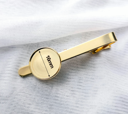 10pcs 16mm Tie Clip bezel,High quality vacuum plating|thickened metal,Wedding Tie Clip,Resin Crafts making,Rsin DIY,