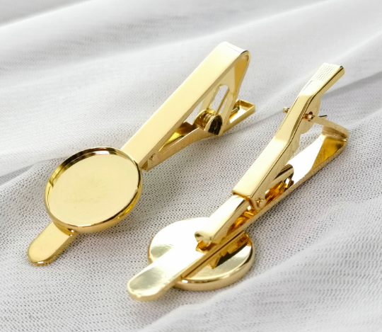 10pcs 16mm Tie Clip bezel,High quality vacuum plating|thickened metal,Wedding Tie Clip,Resin Crafts making,Rsin DIY,