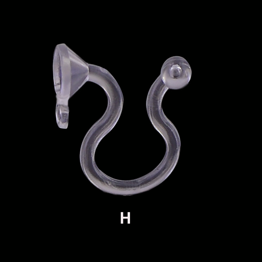 Clear Resin Clip-on Earring Converter,Hypoallergenic,Non-Pierced Earring Studs Findings Replacement for Women Men Girls DIY Jewelry Making