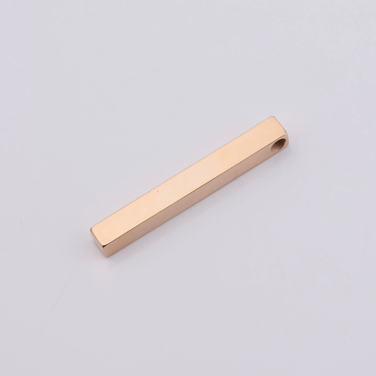 Thick Stamping Blank Charms|5*45mm 3D Bar Charm 304 Stainless Steel Blank Stamping Tag Pendants for  Jewelry Making