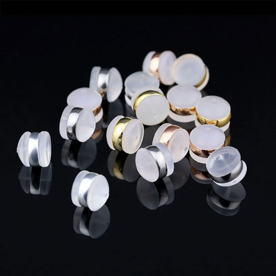 Stainless Steel Earring Backs|Hypoallergenic|Earring Backs Rubber|Earring Converters|Silicone Rubber Earring Backs Replacement