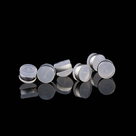 Stainless Steel Earring Backs|Hypoallergenic|Earring Backs Rubber|Earring Converters|Silicone Rubber Earring Backs Replacement