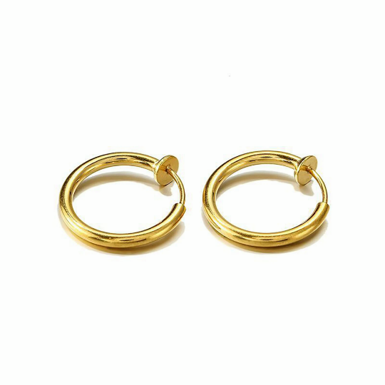 stainless steel Earring Converters|non pierced ears hypoallergenic|Hypoallergenic|clip on earring hoops
