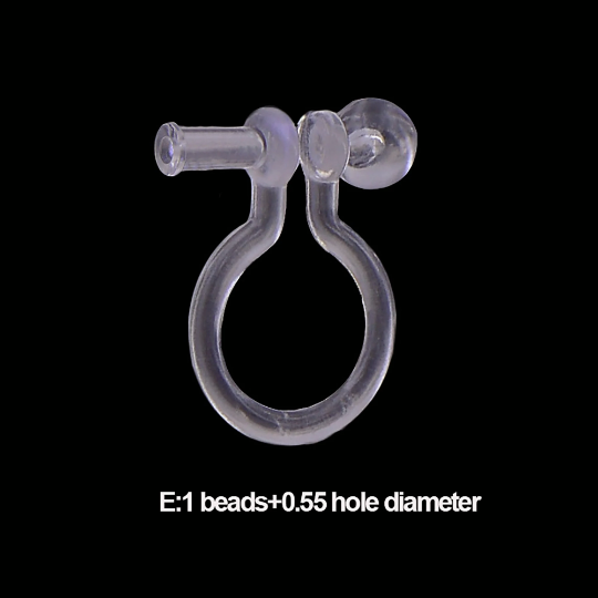 Clear Resin Clip-on Earring Converter,Hypoallergenic,Non-Pierced Earring Studs Findings Replacement for Women Men Girls DIY Jewelry Making