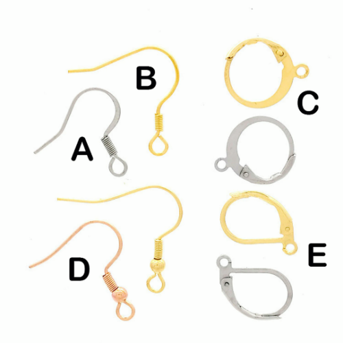 316L Stainless Steel Lever Back Hoop Earrings Surgical Earring Components for Jewelry Making Supplies and Earring Finding