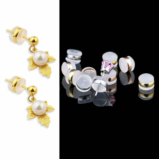 Stainless Steel Earring Backs|Hypoallergenic|Earring Backs Rubber|Earring Converters|Silicone Rubber Earring Backs Replacement