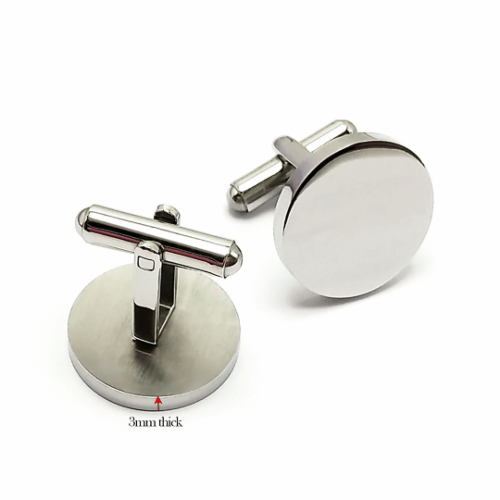 Wholesale 16mm cufflinks bezel|Engravable Cufflinks|3mm thick Titanium steel|Mirror polishing|Wedding cufflinks|Groomsmen Cufflinks