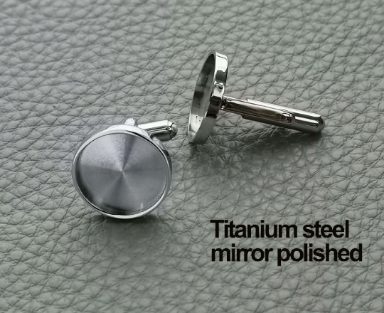 cufflinks bezel,Thicken Titanium steel,Mirror polishing|Wedding cufflinks|Multi-color optional