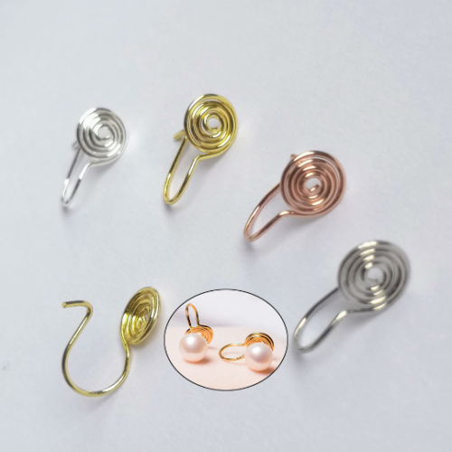 Invisible and painless Earring Converters, Hypoallergenic, Pierced to Not Pierced，Change Earring Post to Non-Pierced Clip-Ons