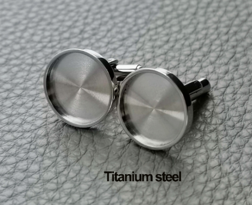 cufflinks bezel,Thicken Titanium steel,Mirror polishing|Wedding cufflinks|Multi-color optional