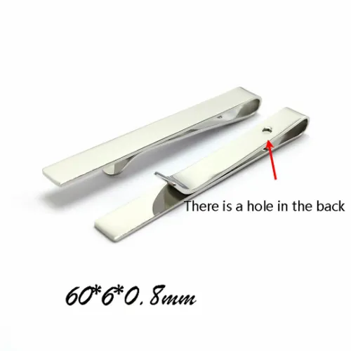 Wholesale Thicken Titanium steel Tie clips blank| mirror polished|engravable jewelry|Wedding Tie Clip|Groomsmen Wedding Tie Clips Tie Bars