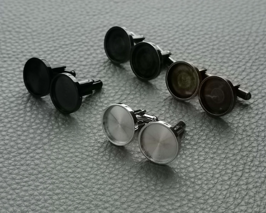 cufflinks bezel,Thicken Titanium steel,Mirror polishing|Wedding cufflinks|Multi-color optional