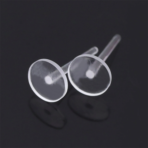 Earring posts|flat and blank earring posts|resin fla tPost Stud Earrings with Loop for Jewelry Dangle Earring Making