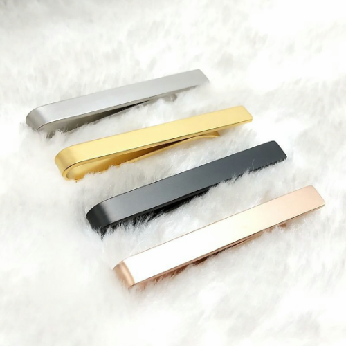 Wholesale Thicken Titanium steel Tie clips blank|frosted surface|engravable jewelry|Wedding Tie Clip|Groomsmen Wedding Tie Clips Tie Bars