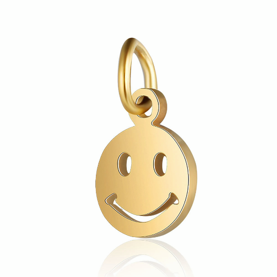 Stainless Steel smiley Pendant, Charm Pendant Jewelry Making, for DIY Necklace Bracelet, Wholesale