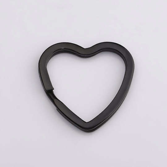 stainless steel Heart Split Rings|heavy duty key ring|Silver split key ring, Bulk Jewelry Making Supplies