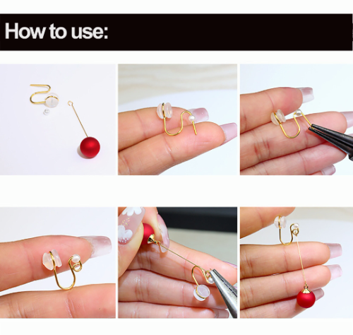 Clip-on Earring Converter,Hypoallergenic,Non-Pierced Earring Studs Findings Replacement for Women Men Girls DIY Jewelry Making