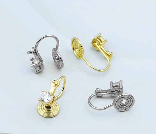 Invisible and painless Earring Converters, 18K Plating,Hypoallergenic,Pierced to Not Pierced,Change Earring Post to Non-Pierced Clip-Ons