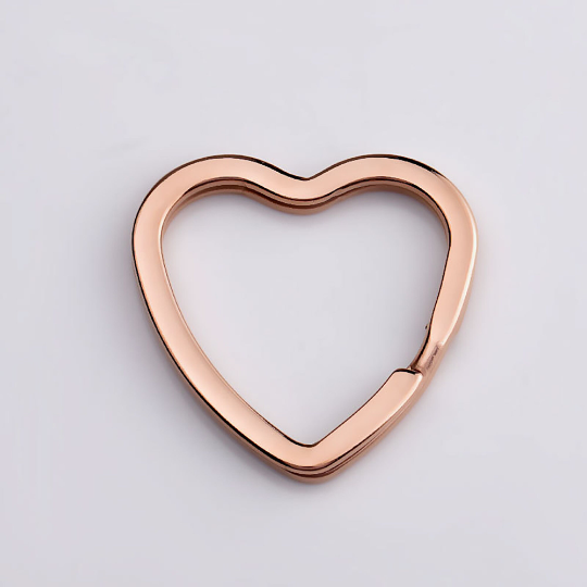 stainless steel Heart Split Rings|heavy duty key ring|Silver split key ring, Bulk Jewelry Making Supplies