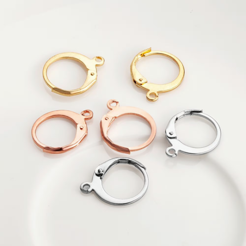 316L Stainless Steel Lever Back Hoop Earrings Surgical Earring Components for Jewelry Making Supplies and Earring Finding