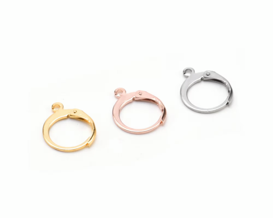 316L Stainless Steel Lever Back Hoop Earrings Surgical Earring Components for Jewelry Making Supplies and Earring Finding