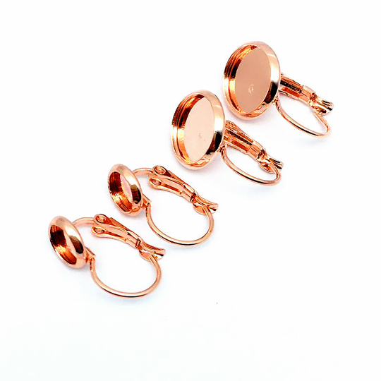 Ear Wire Hook Setting,Cabochon Setting Stainless Steel Dangle Round Trays Base for DIY Craft, Jewelry Making Supplies and Earring Finding
