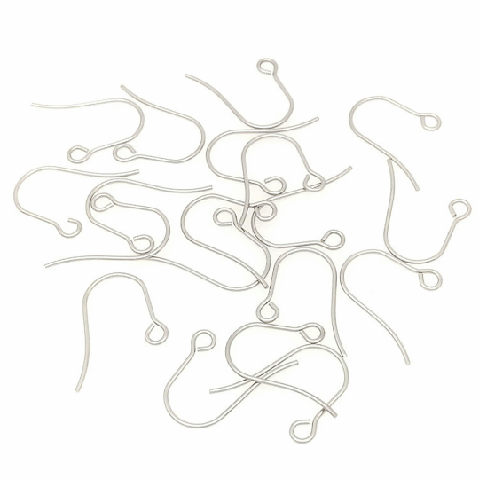 316L Stainless Steel Earring Hooks with Loop Hole|Earring Components for Jewelry Making Supplies and Earring Finding