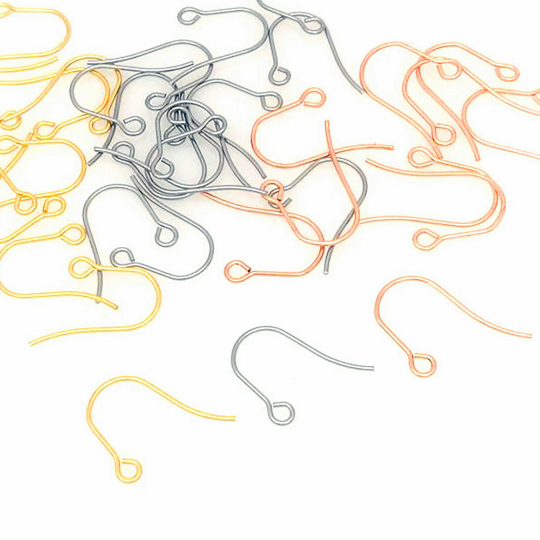 316L Stainless Steel Earring Hooks with Loop Hole|Earring Components for Jewelry Making Supplies and Earring Finding