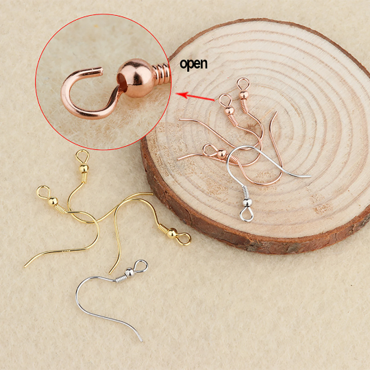 0.7 wire diameter Sterling Silver Earring Hooks|Earring Wires|Hypoallergenic 925 Hallmark Ear Wires French Fish Hooks for Earrings