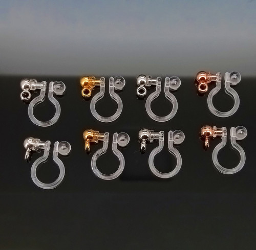 10/20/50 Resin Clip-on Earring Converter,Hypoallergenic,Non-Pierced Earring Studs Findings Replacement for DIY Jewelry Making