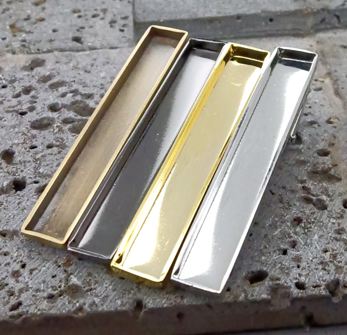 Tie clips blank- Resin DIY Jewelry- High quality Vacuum plating Tie Bar For Mens Tie clips High-grade Clamp Business Wedding Tie Clip
