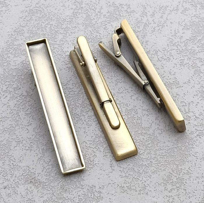 Tie clips blank- Resin DIY Jewelry- High quality Vacuum plating Tie Bar For Mens Tie clips High-grade Clamp Business Wedding Tie Clip
