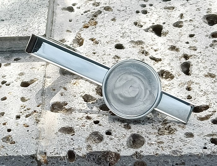 High Quality Titanium steel Mirror polishing Tie Clip Bezel| Tie Tack for 16mm Glass Cabochon|Tie Clips Men|Tie Bar Clip|Tie Pin|Pin Backing
