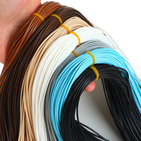 2.0mm Necklace Cord Bulk,Black Waxed Necklace Cord Bulk with Clasp for jewelry making supplies