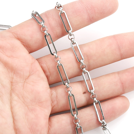 Durable Barbed Wire Chain -Silver Heavy Duty Rustless Chain Jewelry Chain for permanent jewelry Making Anklets, Bracelets, and Waist Chains,