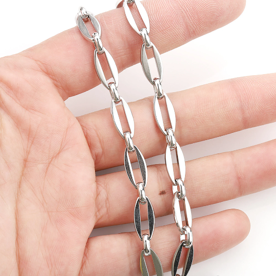 Durable Barbed Wire Chain -Silver Heavy Duty Rustless Chain Jewelry Chain for permanent jewelry Making Anklets, Bracelets, and Waist Chains,