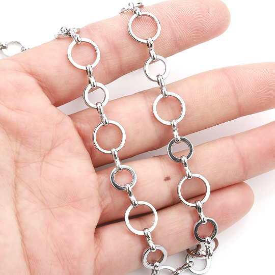 Durable Barbed Wire Chain -Silver Heavy Duty Rustless Chain Jewelry Chain for permanent jewelry Making Anklets, Bracelets, and Waist Chains,