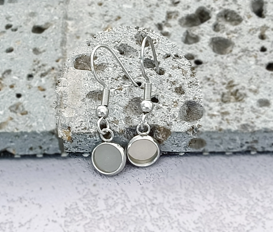 Stainless steel Bezel French Earring Bases Blanks| 6mm 8mm 10mm 12mm 25mm 30mmEarring blank settings|French Earring Leverback