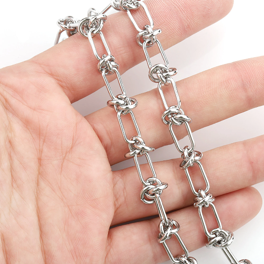 Durable Barbed Wire Chain -Silver Heavy Duty Rustless Chain Jewelry Chain for permanent jewelry Making Anklets, Bracelets, and Waist Chains,