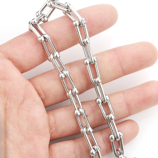 Durable Barbed Wire Chain -Silver Heavy Duty Rustless Chain Jewelry Chain for permanent jewelry Making Anklets, Bracelets, and Waist Chains,