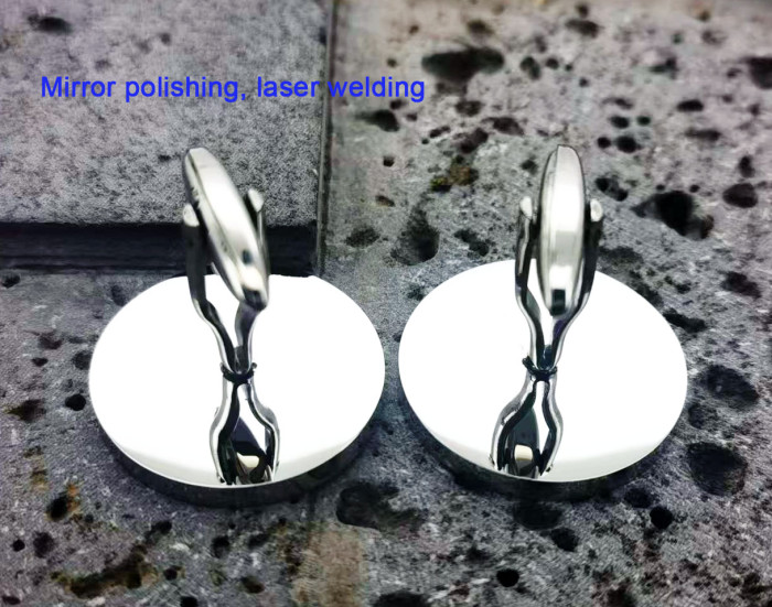 Inner diameter: 23.5mm High Quality Titanium steel coin cufflinks base,custom cufflinks|French Cufflink Findings Handmade Accessories