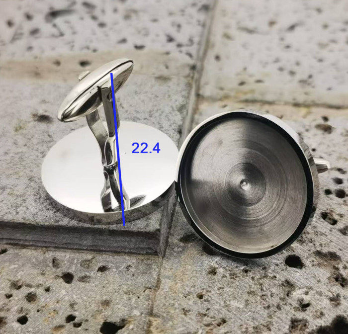 Inner diameter: 23.5mm High Quality Titanium steel coin cufflinks base,custom cufflinks|French Cufflink Findings Handmade Accessories